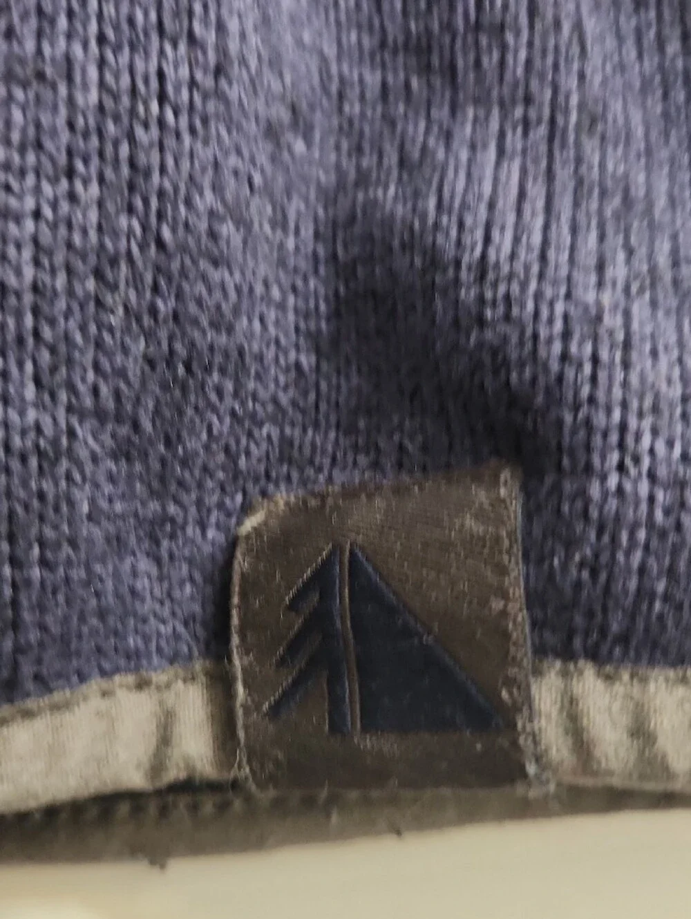 L.L. Bean Men's Navy Fleece Snap-Placket Pullover with Gray Trim